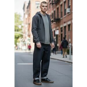 VANS Sk8 Hi Reissue Zip Black Leather Gum Soles Mens 9.5